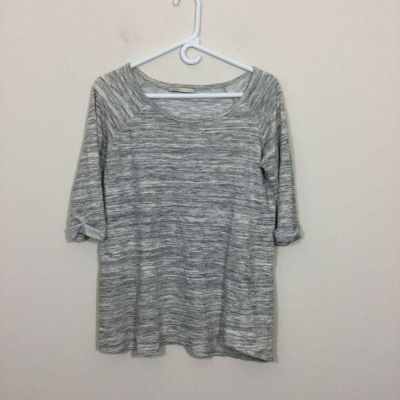 Cherish Tops - Cherish‎ Size S Gary White 3/4 Rolled Sleeves Top Shirt Blouse